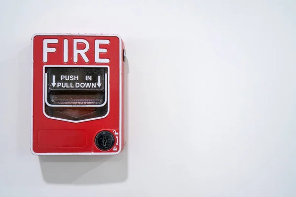 Alarmes Incêndio Nas Paredes Para Aviso Sistema Segurança Conceito Sobre — Fotografia de Stock