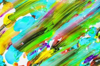 Beyaz arkaplana suluboya damlatın. Arkaplan için soyut renk.