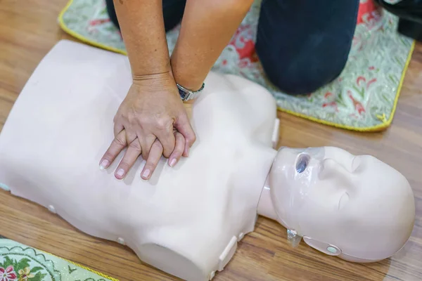 model dummy for CPR training medical in class.