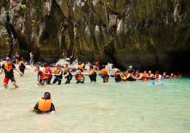 Trang, Tayland - 11 Haziran: Zümrüt Mağara ya da hamile mağara Haziran 