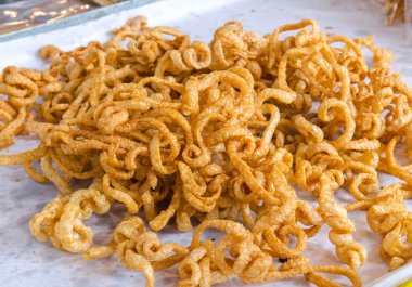 gevrek Domuz kızartması pazarında, yakın çekim