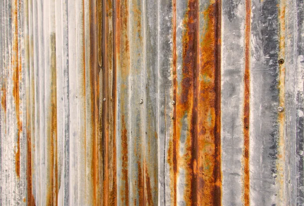 Textura oxidada pared de zinc para fondo — Foto de Stock