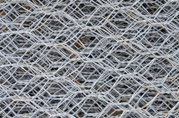 Steel iron raw wire fence texture in a warehouse — Stock Photo, Image