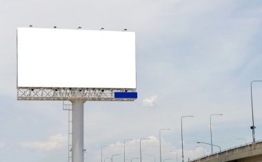 city view geçmişi olan yolda büyük boş Pano