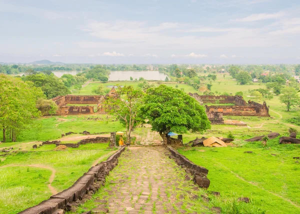 Wat phu castle at champasak southern of laos, UNESCO World Herit — Stock Photo, Image