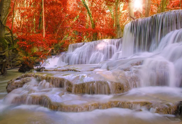 Derin yağmur ormanları orman şelale (Huay Mae Kamin Waterfall ben
