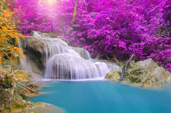 erawan şelale Milli Parkı, derin orman şelale,