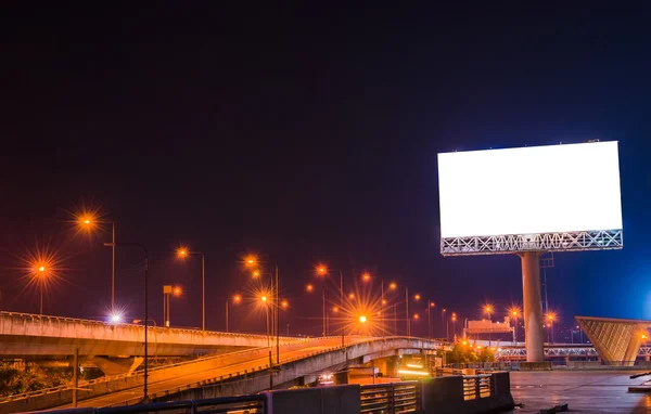 Blank billboard at twilight time for advertisement — Stock Photo, Image