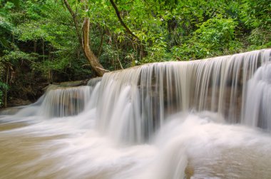 Derin yağmur ormanları orman şelale (Huay Mae Kamin Waterfall ben