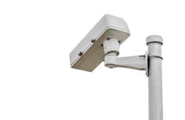 Güvenlik Cctv kamera izole beyaz arka plan üzerinde