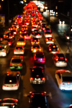 Hareket Bulanıklığı, akşam trafik şehir de yol