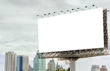 city view geçmişi olan yolda büyük boş Pano