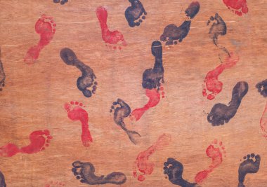 Ayak üzerinde ahşap doku yazdırma