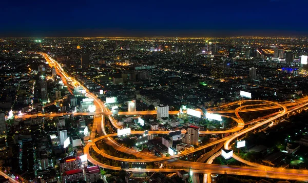 Blick von oben auf die Schnellstraße in Bangkok Thailand — Stockfoto