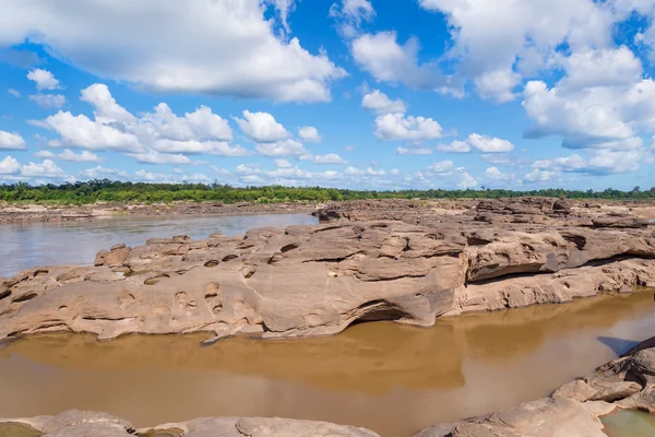 Grand Canyon stupefacente di roccia nel fiume Mekong, Ubonratchathani Th — Foto Stock
