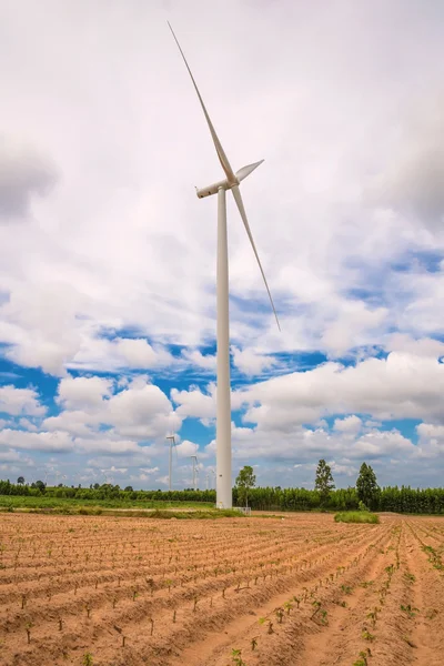 Ökostrom im Windkraftpark — Stockfoto