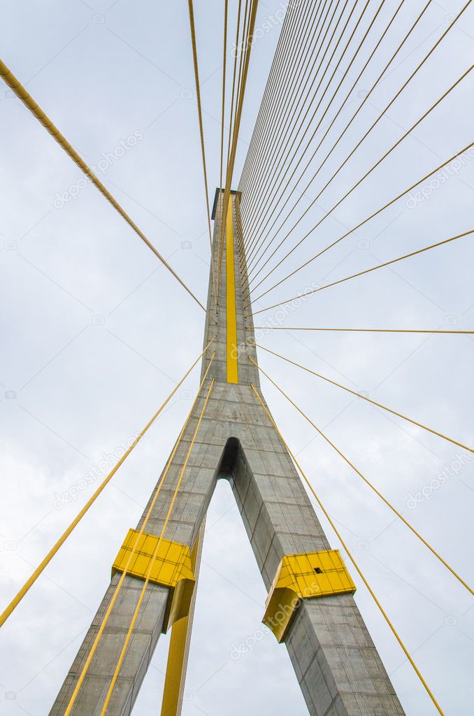 Cable of Bridge Pillar in Bangkok,Thailand