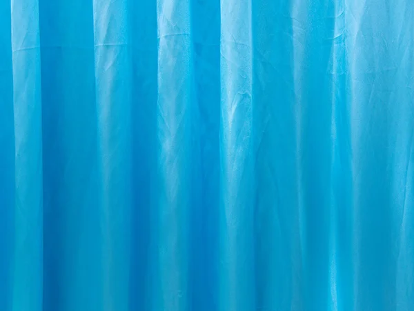 蓝色的窗帘织物纹理背景 — 图库照片