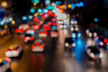 abstact bulanıklık bokeh akşam trafik jam şehir de yol