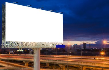 reklam için geceleri boş Pano.