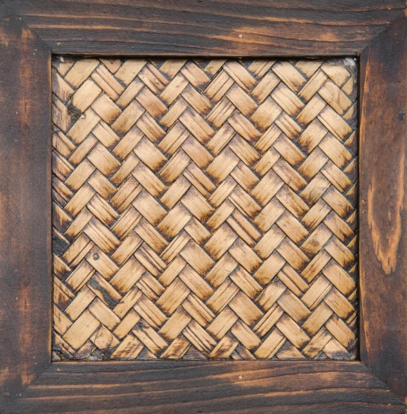 Tessitura di bambù artigianale trama per sfondo — Foto Stock