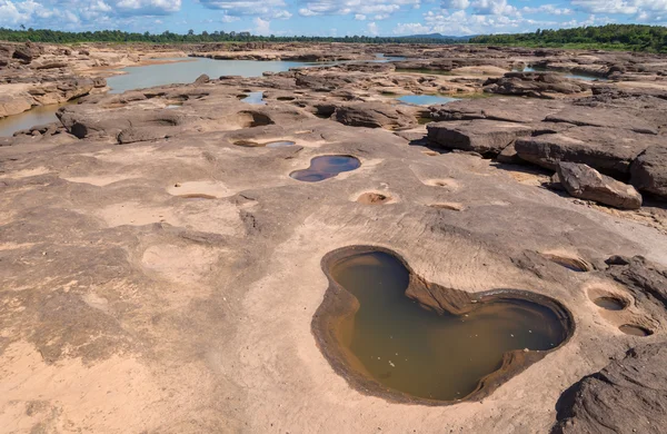 Grand Canyon incrível de rocha no rio Mekong, Ubonratchathani Th — Fotografia de Stock