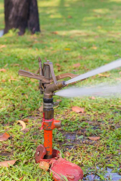 Water Sprinkler in public park — Stock Photo, Image