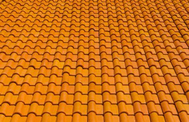 Turuncu kiremit çatı arka planı için