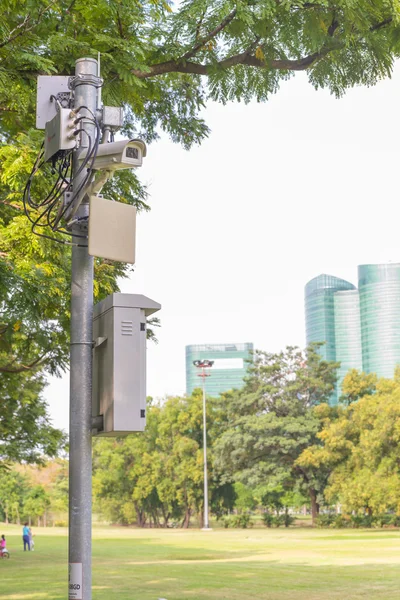 Videocamera di sicurezza CCTV e video urbano — Foto Stock