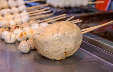 Izgara büyük köfte lokanta Pazar Tayland