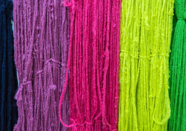 Colorful of Raw silk thread for background. — Stock Photo, Image