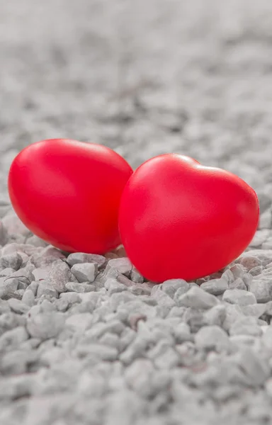 Szív a szeretet, a Valentin-nap a stone. — Stock Fotó
