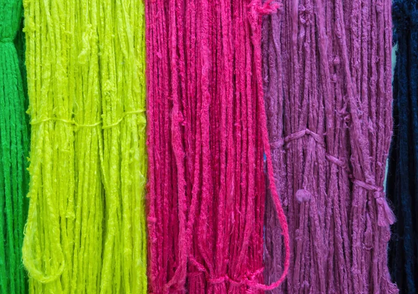 Colorful of Raw silk thread for background. — Stock Photo, Image