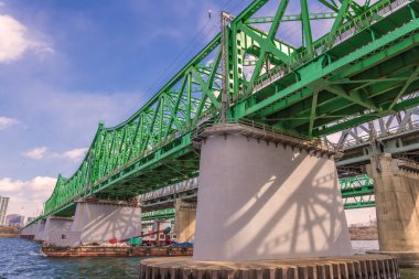Büyük köprü otoyol Nehri Seul, Kore
