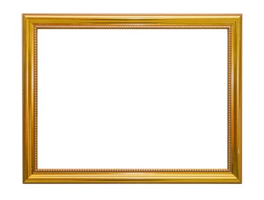 Altın çerçeve Beyaz zemin üzerinde izole edilmiş zarif vintage