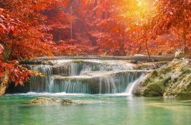 erawan şelale Milli Parkı, derin orman şelale