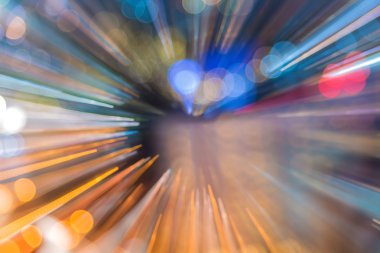 geceleri hafif arabalar bokeh City dairesel soyut