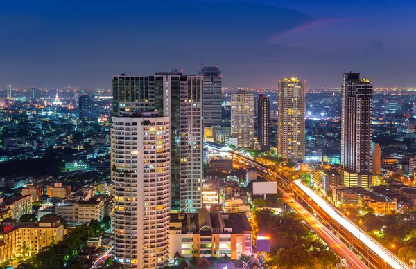 Vista superior de la autopista en Bangkok Tailandia —  Fotos de Stock