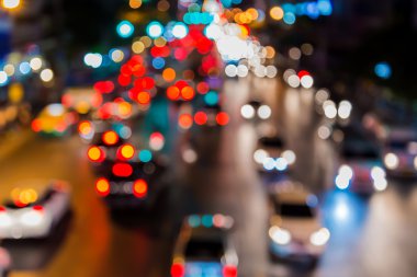 abstact bulanıklık bokeh akşam trafik jam şehir de yol