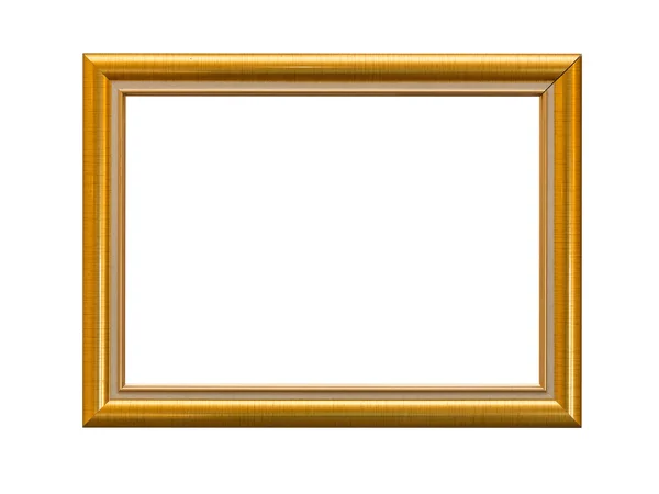 Goldrahmen Eleganter Jahrgang Isoliert auf weißem Hintergrund — Stockfoto