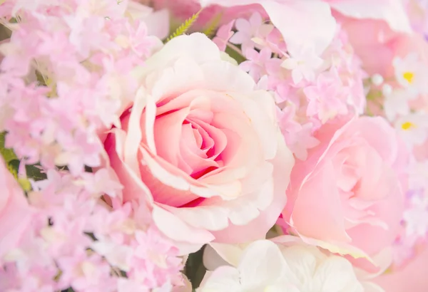 Flor do tecido com fundo floral — Fotografia de Stock