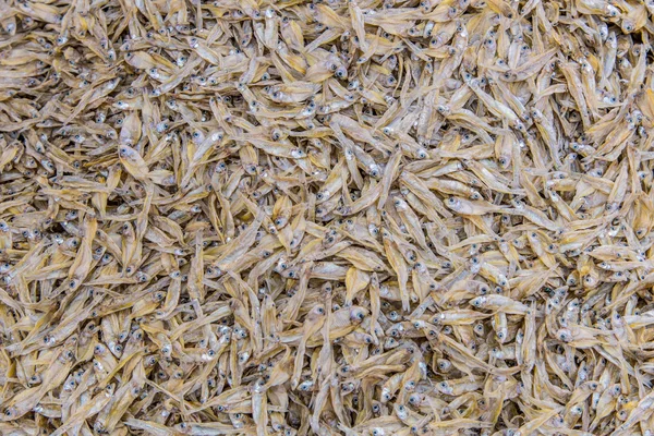 Pequenos peixes secos anchovas usadas na cozinha asiática — Fotografia de Stock
