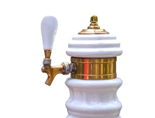 Close-up dos tubos de cerveja isolados sobre fundo branco — Fotografia de Stock
