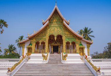 Luang Prabang Kraliyet Sarayı Müzesi alacakaranlık zaman, La tapınakta