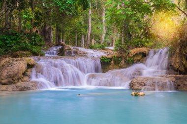 Yağmur ormanlarında, Tat Kuang Si Waterfalls Luang praba, şelale