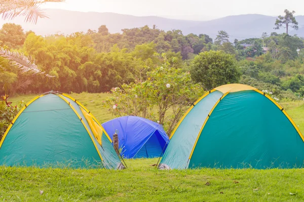 Camping tent in campground at national park — Stock Photo, Image