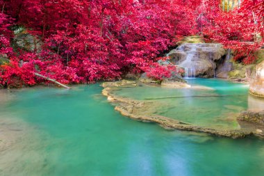 erawan şelale Milli Parkı, derin orman şelale