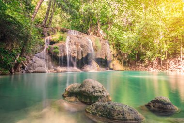 erawan şelale Milli Parkı, derin orman şelale