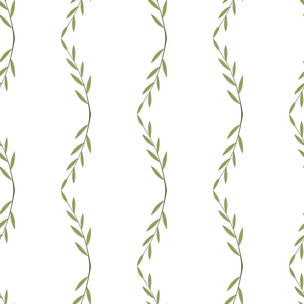 Groene bladeren vector behang. — Stockvector