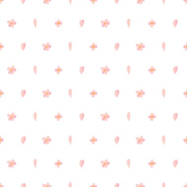 Vector doğa pürüzsüz desen Kiraz pembe taç yapraklı ve çiçek.